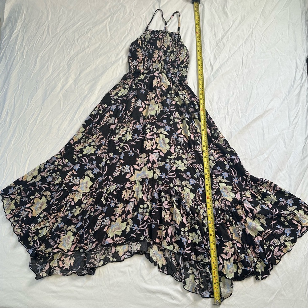 Free People Intimately Midnight Combo Floral Maxi Dress Black Pink Boho NWT XS - Picture 9 of 15